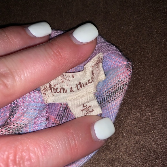 NEW Purple Plaid Shacket w/ hood - Picture 3 of 3